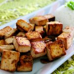 tofu temperado - petisco de tofu